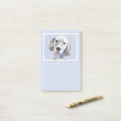 English Setter Blue Belton Malerei Hund Art Post-it Klebezettel (Auf Schreibtisch)