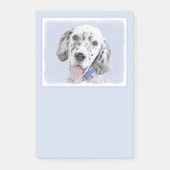 English Setter Blue Belton Malerei Hund Art Post-it Klebezettel (Vorderseite)
