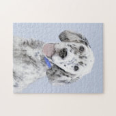 English Setter Blue Belton Malerei Hund Art Puzzle (Horizontal)