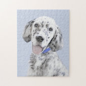 English Setter Blue Belton Malerei Hund Art Puzzle (Vertikal)