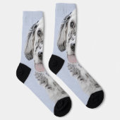 English Setter Blue Belton Malerei Hund Art Socken (Rechts)