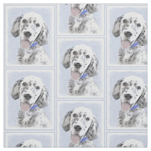 English Setter Blue Belton Malerei Hund Art Stoff