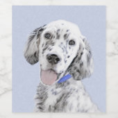 English Setter Blue Belton Malerei Hund Art Weinetikett (Einzelnes Label)