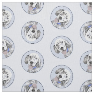 English Setter Blue Belton Painting Pet Dog Art Stoff