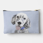 English Setter Blue Belton Painting Pet Dog Art Zubehörtasche (Rückseite)
