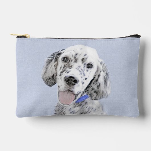 English Setter Blue Belton Painting Pet Dog Art Zubehörtasche (Vorderseite)