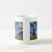 English Setter (BW) - Starry Night Kaffeetasse (Mittel)