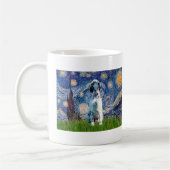 English Setter (BW) - Starry Night Kaffeetasse (Links)