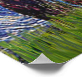 English Setter (BW) - Starry Night Poster (Ecke)