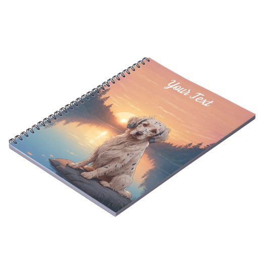 English Setter by Lake Notizblock (Linke Seite)