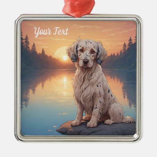English Setter by Lake Ornament Aus Metall (Vorne)