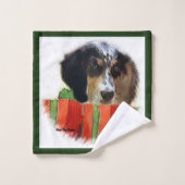 English Setter Christmas Badhandtuch Set (Waschlappen)