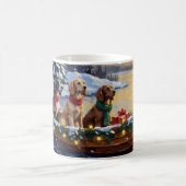 English Setter Christmas Boat Holiday Kaffeetasse (Mittel)
