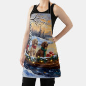 English Setter Christmas Boat Holiday Schürze (InSitu)