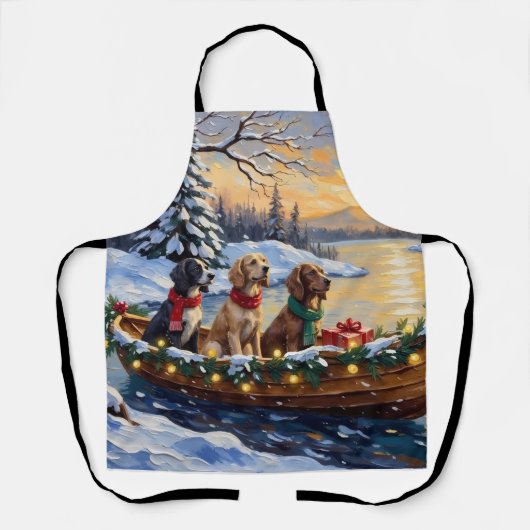 English Setter Christmas Boat Holiday Schürze (Vorderseite)