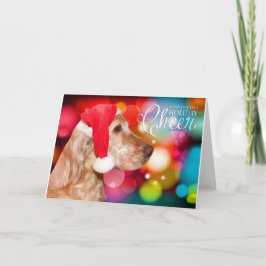 English Setter Christmas Card Feiertagskarte