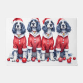 English Setter Christmas Dress Santa Hat Fußmatte (Vorderseite)