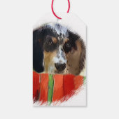 English Setter Christmas Geschenke Geschenkanhänger (Rückseite)