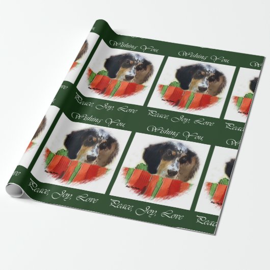 English Setter Christmas Geschenkpapier (Ungerollt)