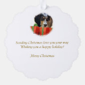 English Setter Christmas Ornament Karte (Rückseite)