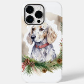 English Setter Christmas Wreath Festivals Case-Mate iPhone Hülle (Rückseite)
