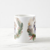 English Setter Christmas Wreath Festivals Kaffeetasse (Mittel)