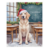 English Setter Cozy Classroom Teacher Santa Poster (Vorderseite)