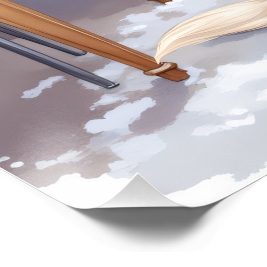 English Setter Cozy Classroom Teacher Santa Poster (Ecke)