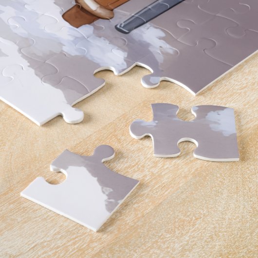 English Setter Cozy Classroom Teacher Santa Puzzle (Seite)