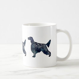 English Setter Dog Black Watercolor Silhouette Kaffeetasse