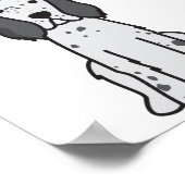 English Setter Dog Cartoon Poster (Ecke)