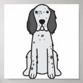 English Setter Dog Cartoon Poster (Vorne)
