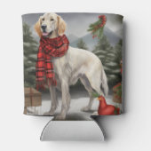 English Setter Dog in Schnee Weihnachten Dosenkühler (Rückseite)