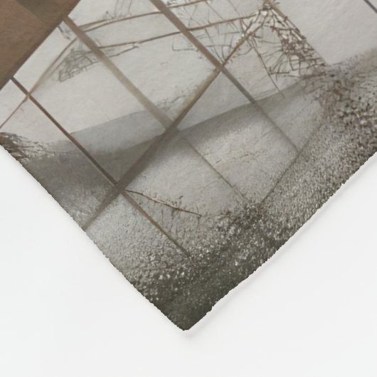 English Setter Dog in Schnee Weihnachten Fleecedecke (Ecke)