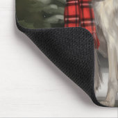 English Setter Dog in Schnee Weihnachten Mousepad (Ecke)