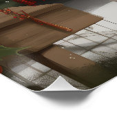 English Setter Dog in Schnee Weihnachten Poster (Ecke)