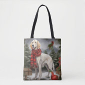 English Setter Dog in Schnee Weihnachten Tasche (Vorderseite)