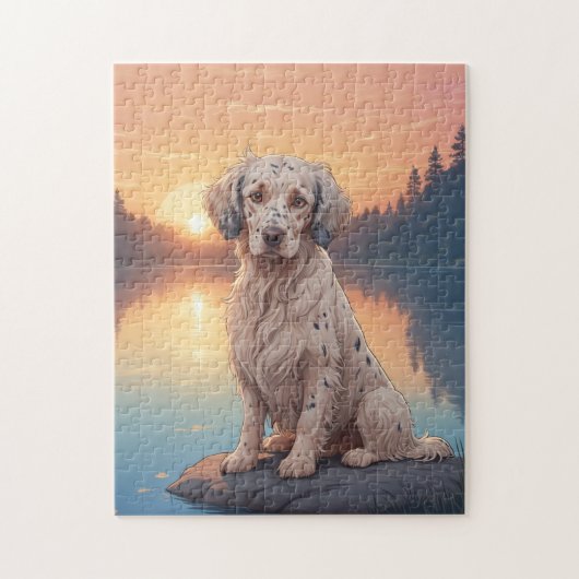 English Setter dog Puzzle (Vertikal)