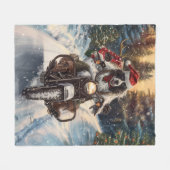 English Setter Dog Riding Motorrad Weihnachten Fleecedecke (Vorderseite (Horizontal))