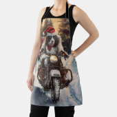 English Setter Dog Riding Motorrad Weihnachten Schürze (InSitu)