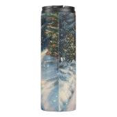 English Setter Dog Riding Motorrad Weihnachten Thermosbecher (Rückseite)