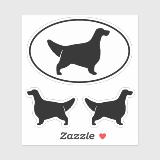 English Setter Dog Silhouetten Vinyl Sticker Set (Blatt)
