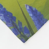 English Setter Dog Spring Blumen Malerei Fleecedecke (Ecke)