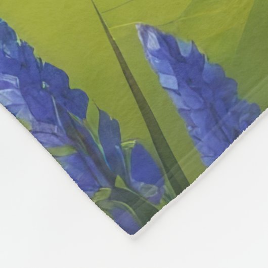 English Setter Dog Spring Blumen Malerei Fleecedecke (Ecke)