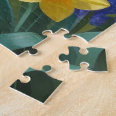 English Setter Dog Spring Blumen Malerei Puzzle (Seite)