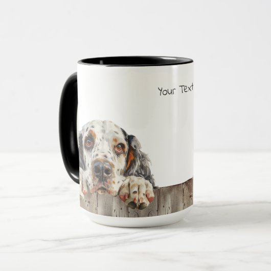 English Setter Dog Tasse (Vorderseite Links)