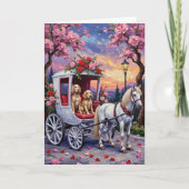 English Setter Dog Valentine's Day Karte (Vorderseite)