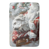 English Setter Dog Weihnachtsfest Badematte (Vorderseite Vertikal)