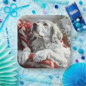 English Setter Dog Weihnachtsfest Pappteller (Party)