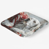 English Setter Dog Weihnachtsfest Pappteller (Gewinkelt)